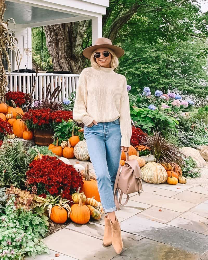 amazon fall fashion Chunky Knit Turtleneck Sweater