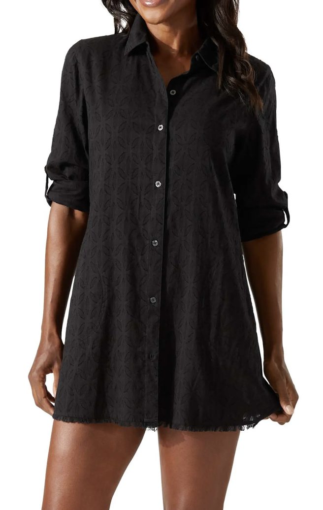 black shirt dress cover up