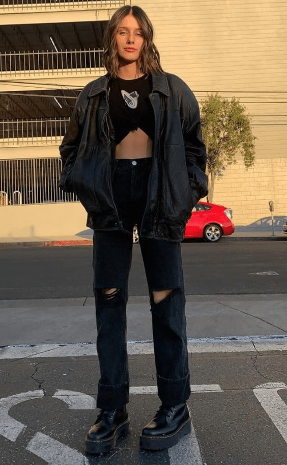 what to wear with black jeans