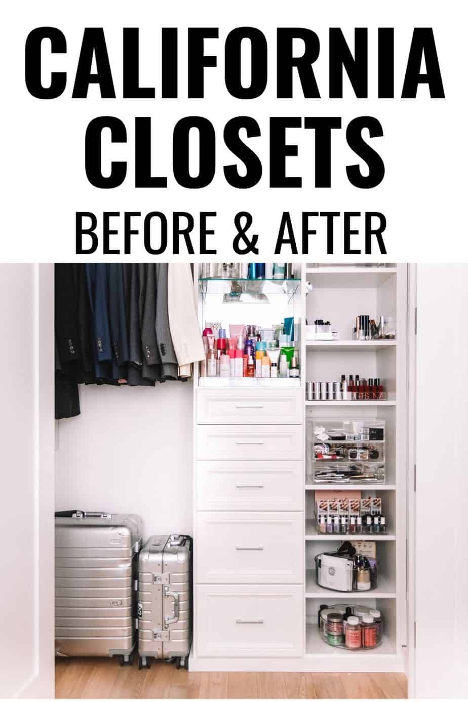 california closets before and after