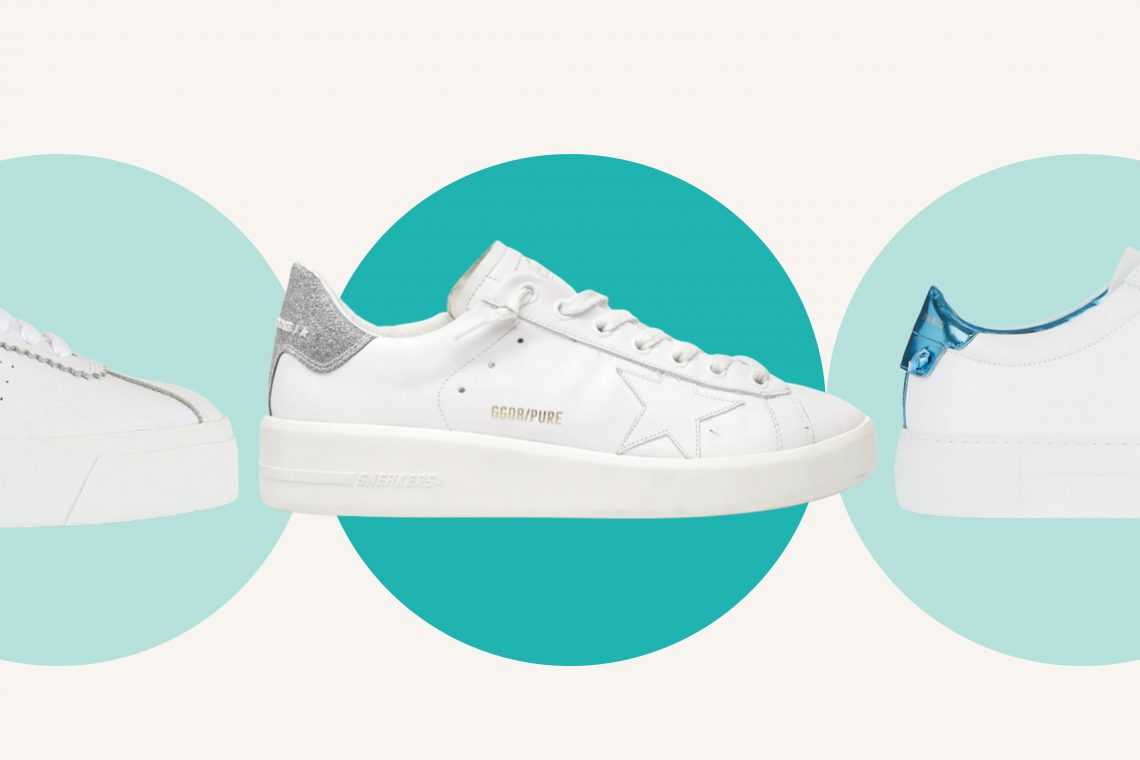 chunky white sneakers