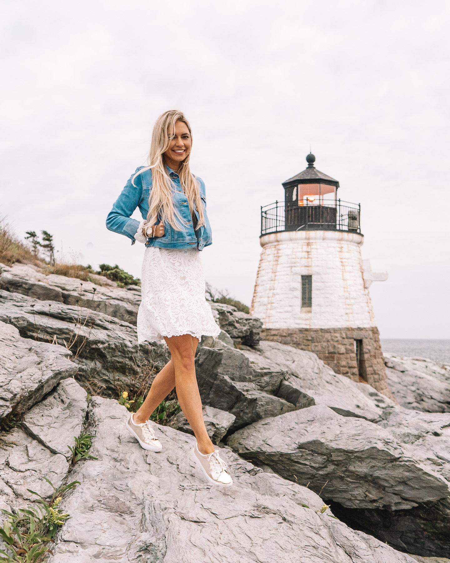 casual mini dress with jean jacket