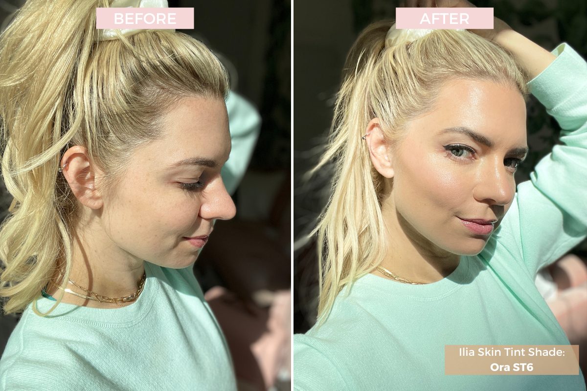 ilia skin tint review before after