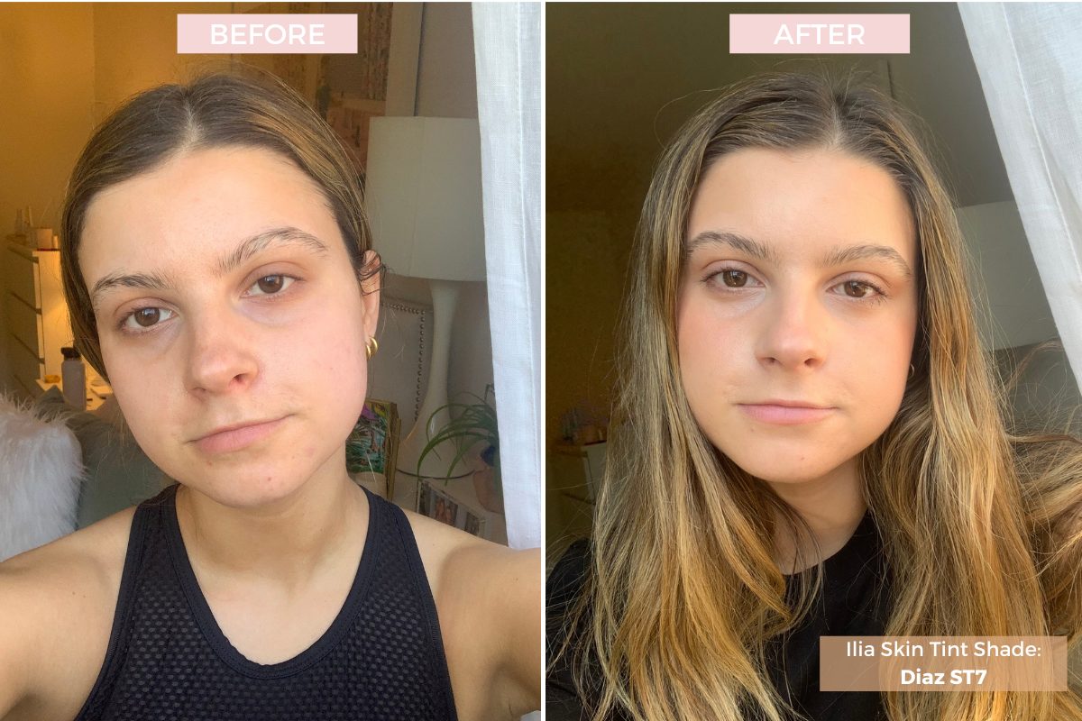 Dani's Ilia Skin Tint Before and After