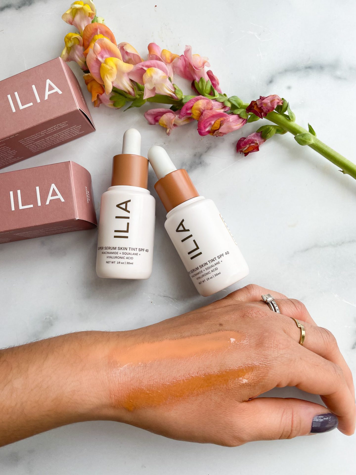 ilia skin tint review swatches
