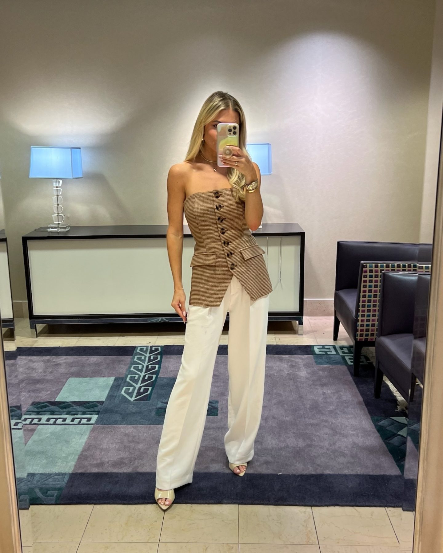 Strapless Tailored Top + Trousers outfit