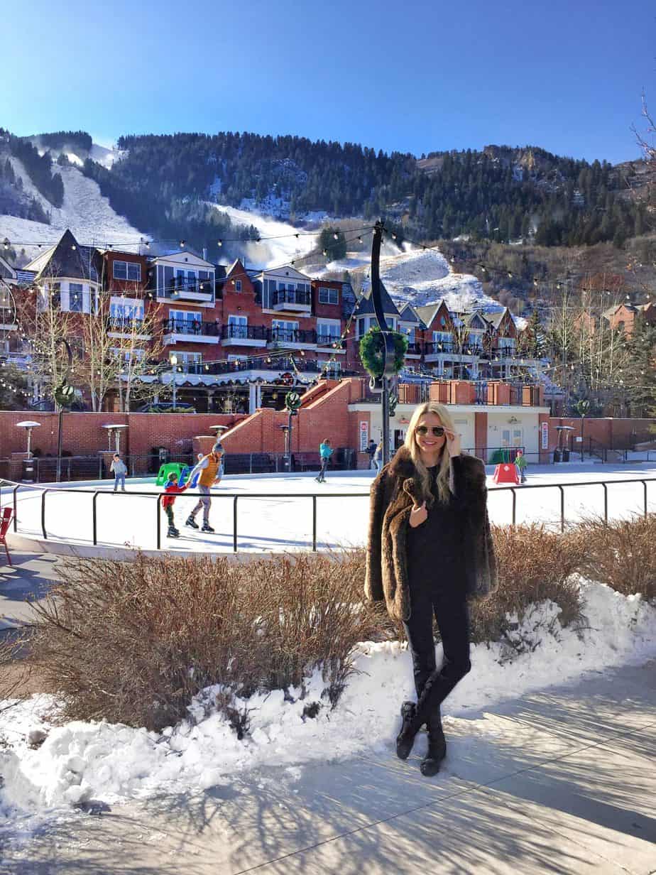 stylish woman in aspen