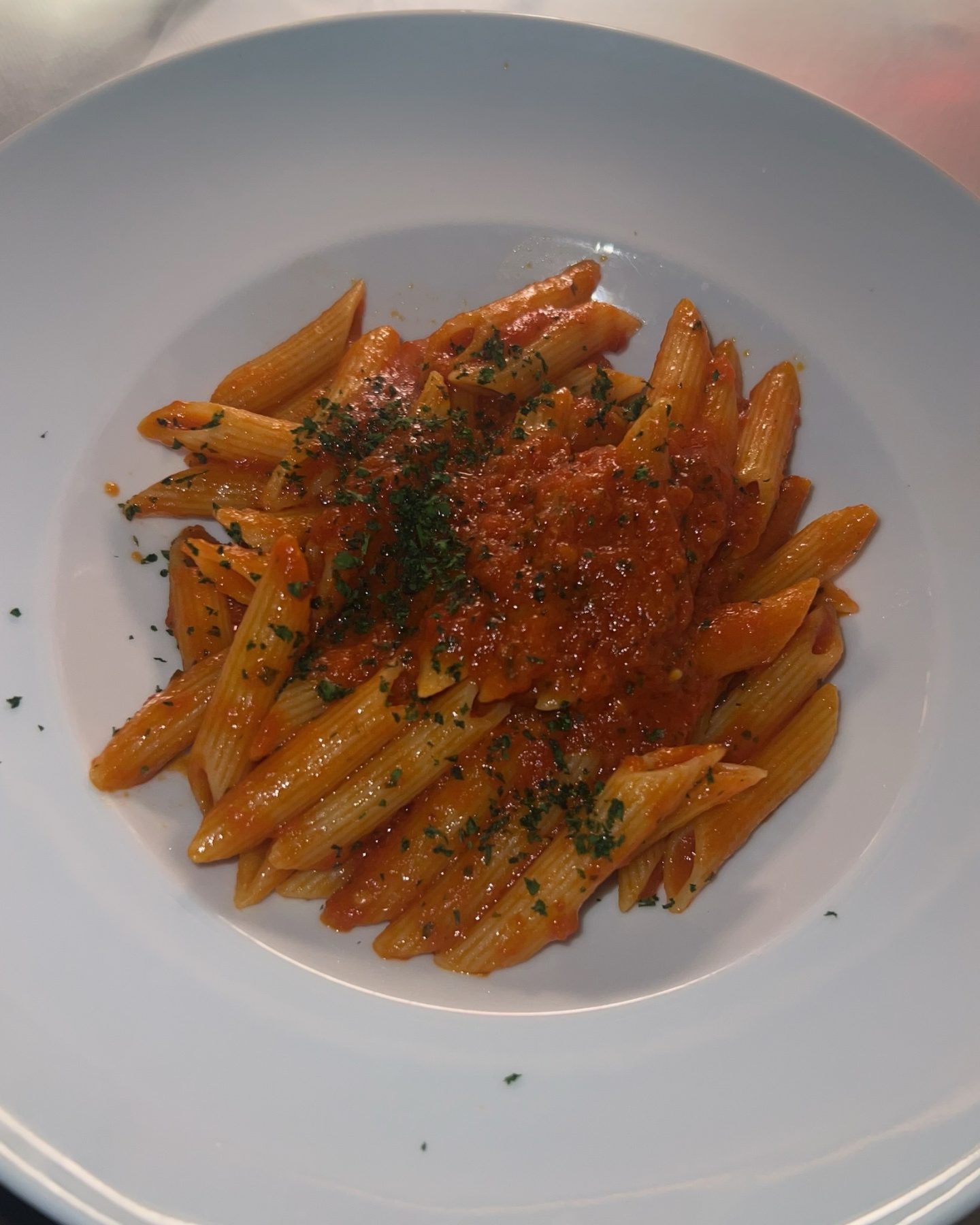 pasta from L’Isola st Barths
