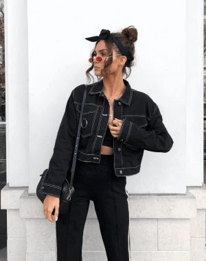 black denim jacket