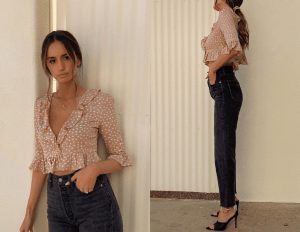 what top to wear with black skinny jeans