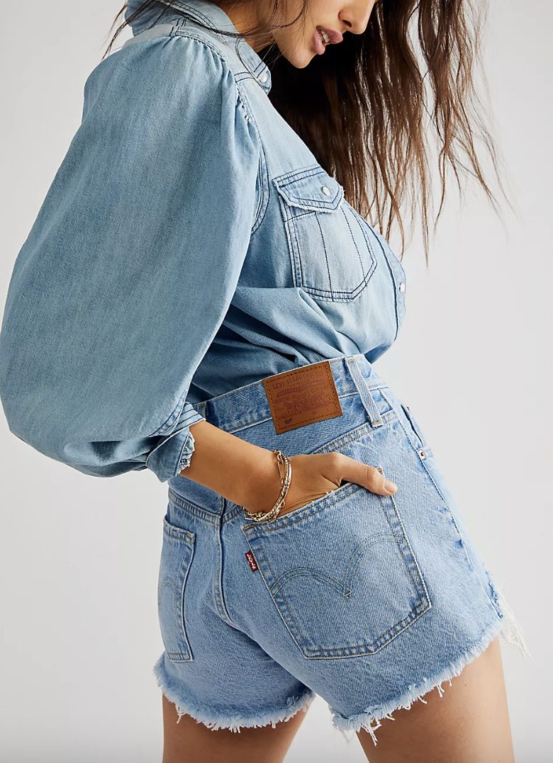 levi's 501 denim shorts