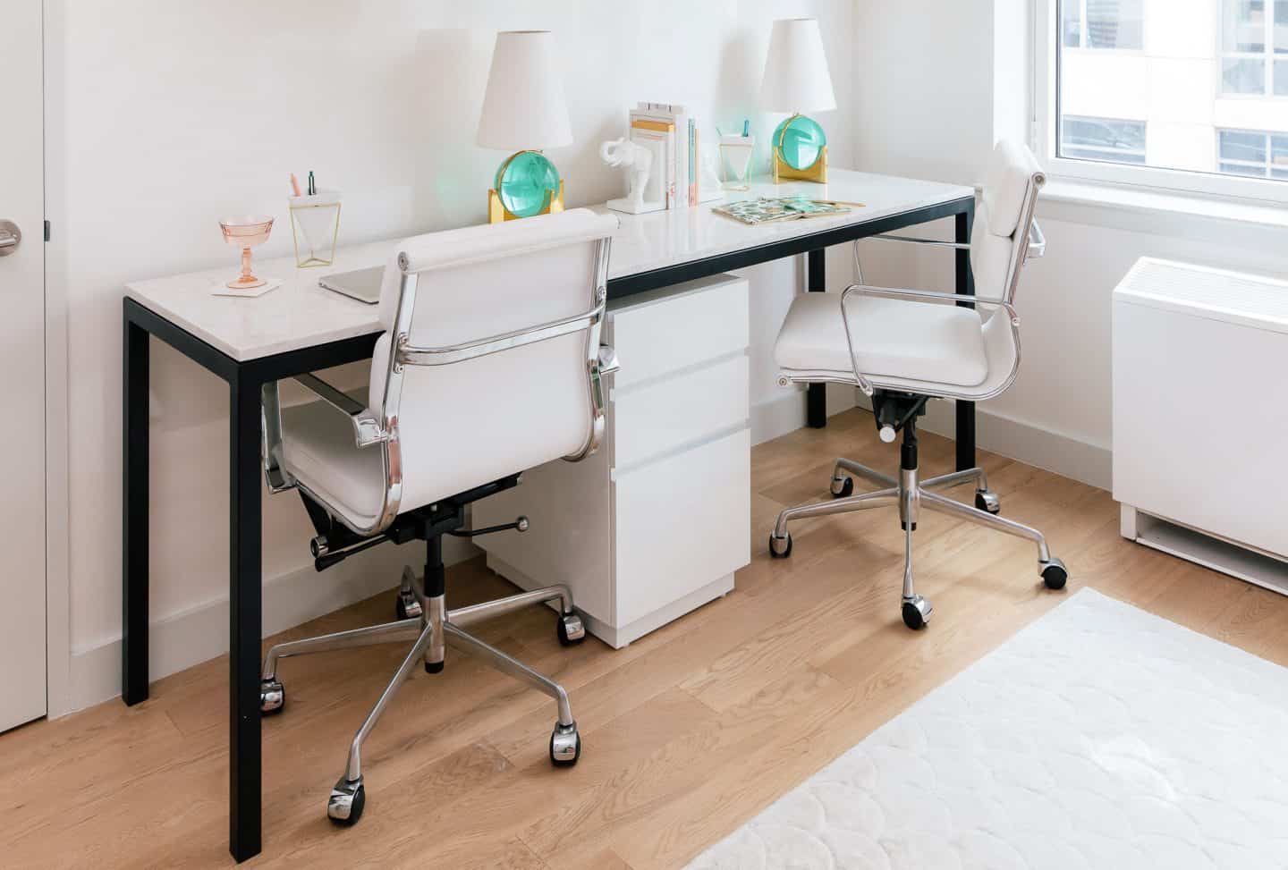 white leather office chairs