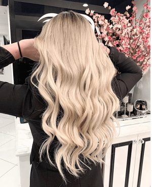 blond hair extensions