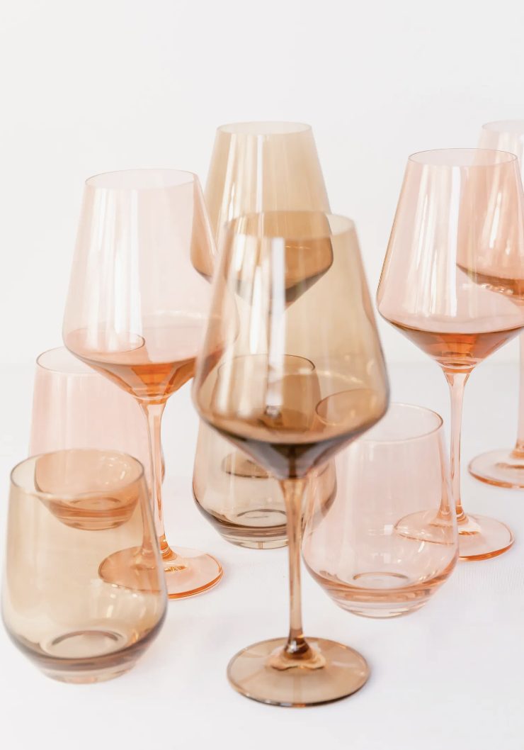 Estelle Colored Glass Stemware Set