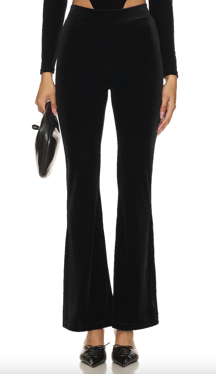 flared pants holiday outfit