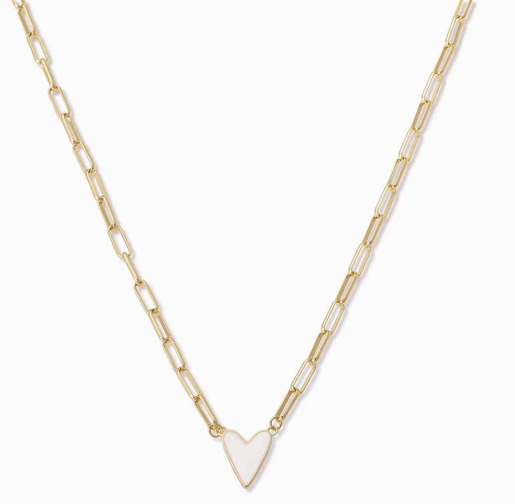 Enamel Heart Necklace | Valentine's Day Gift