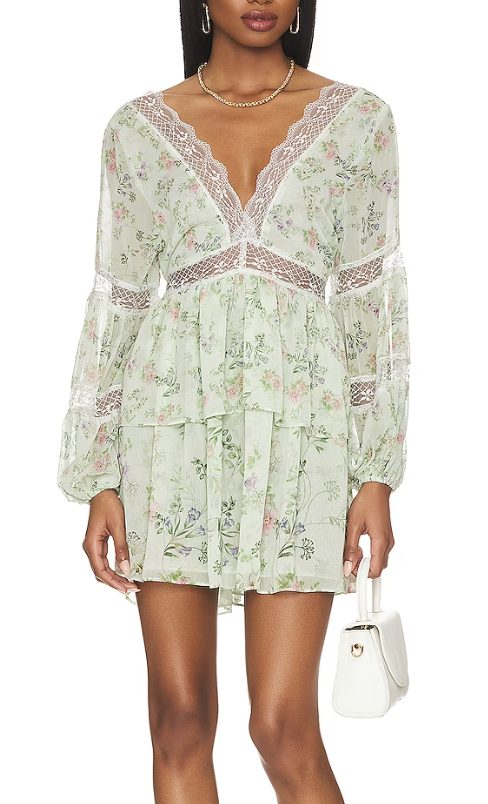 floral v-neck dress