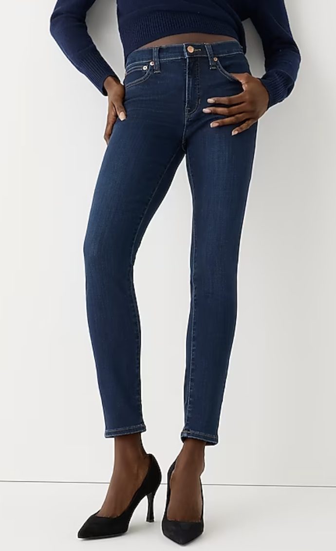 j.crew mid-rise toothpick jeans