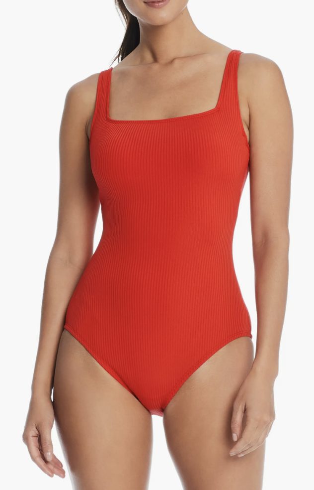 BLEU Walk the Line Floating Underwire Swimsuit | Full Coverage One Piece Swimsuits