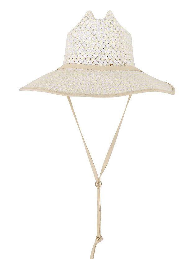 Lele Sadoughi Straw Checkered Hat