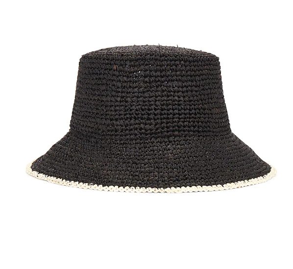 LSPACE Isadora Black Bucket Hat | Must-Have Beach Straw Hats
