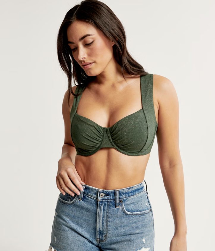 Abercrombie Curve Love Wide Strap Underwire Bikini Top