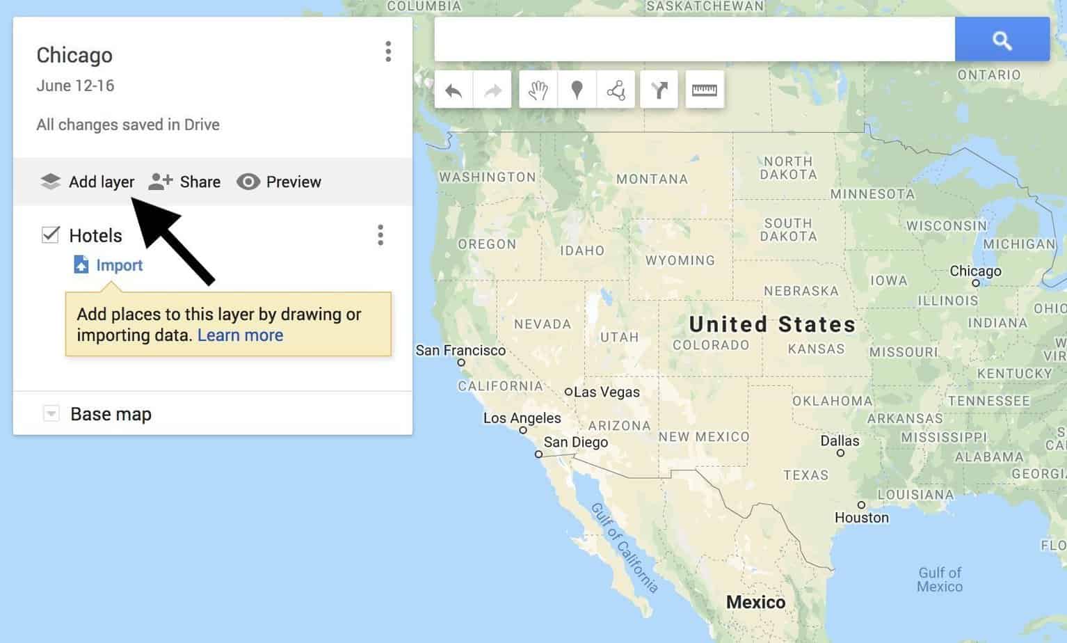 google maps add layer