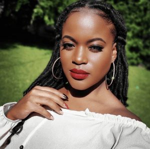 summer makeup look with red lipstick