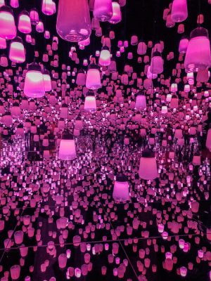 teamlab bordless japan tokyo lamps