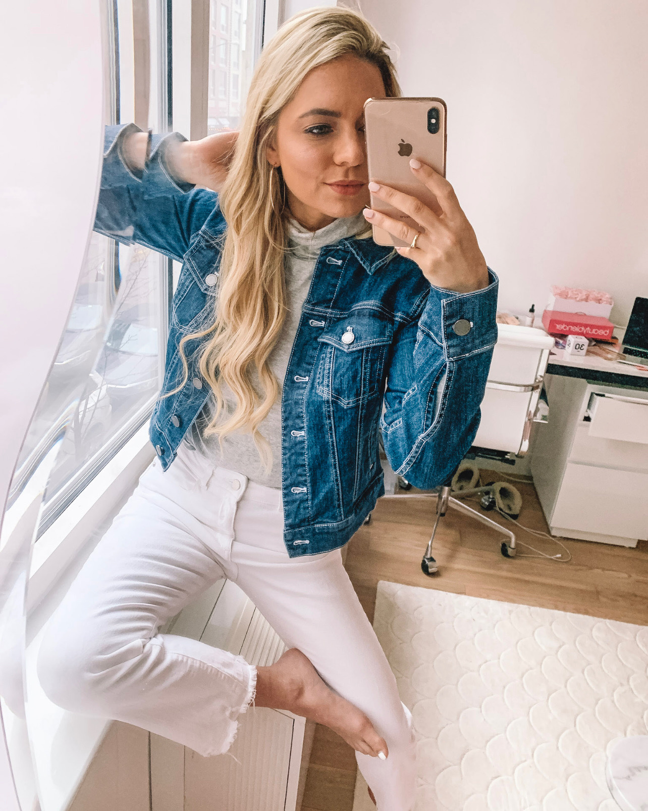 Jean Jacket + White Jeans