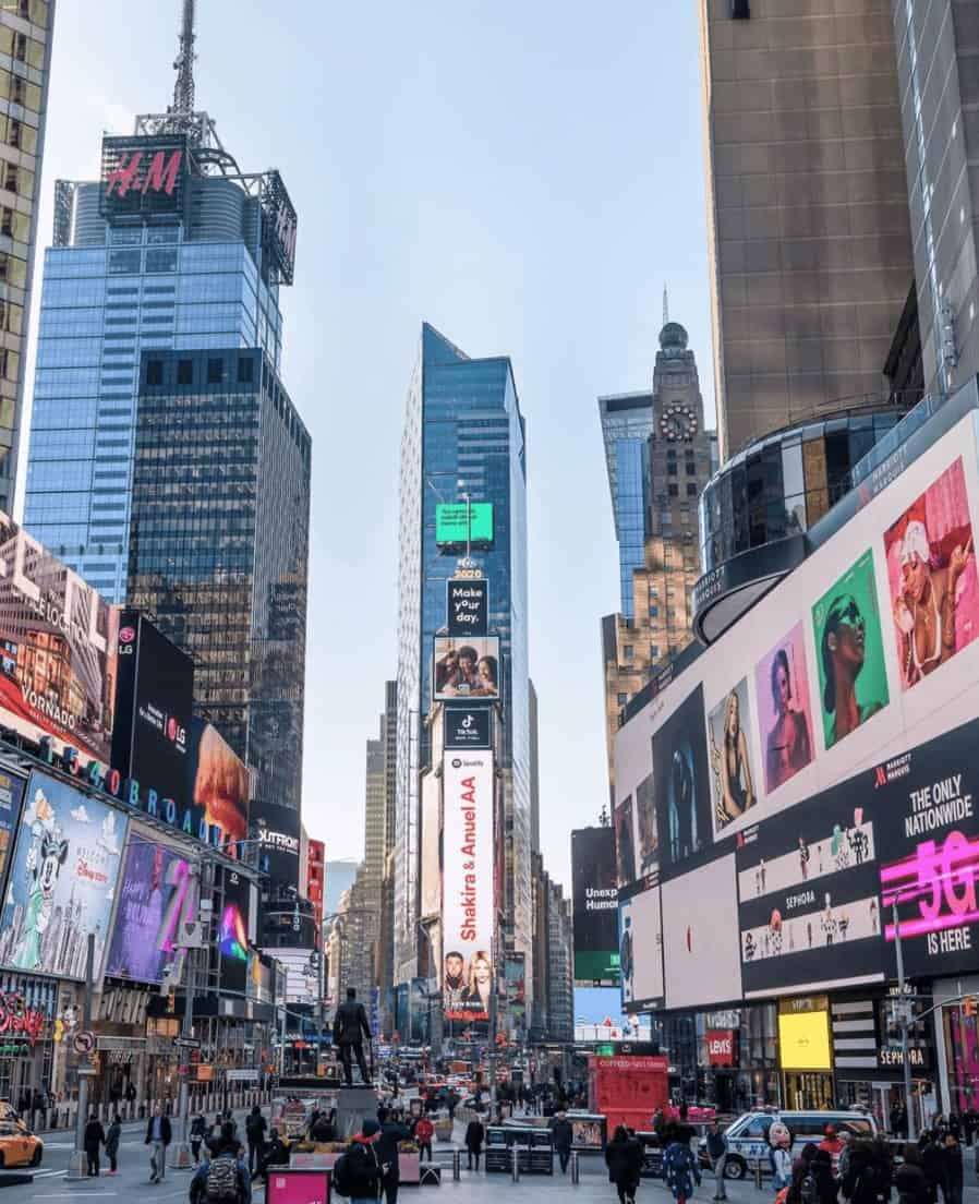 most instagrammable places in nyc times square