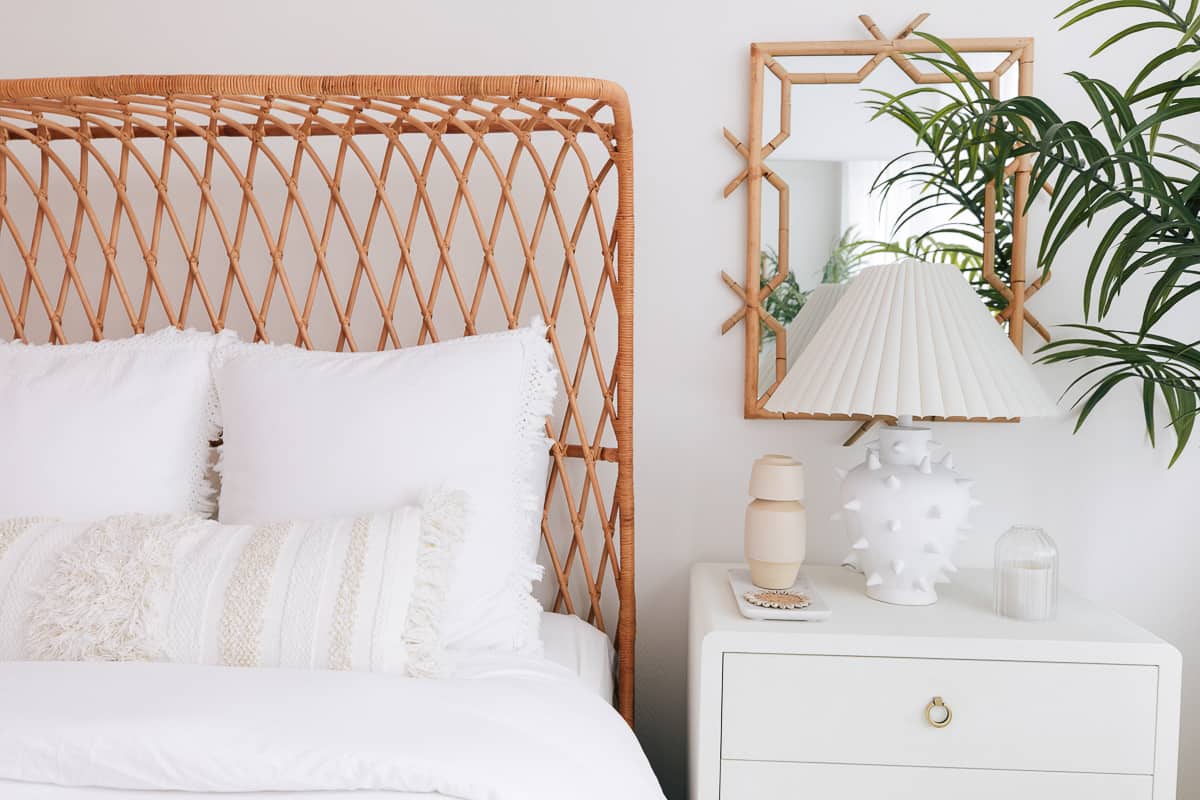 rattan bamboo bedframe